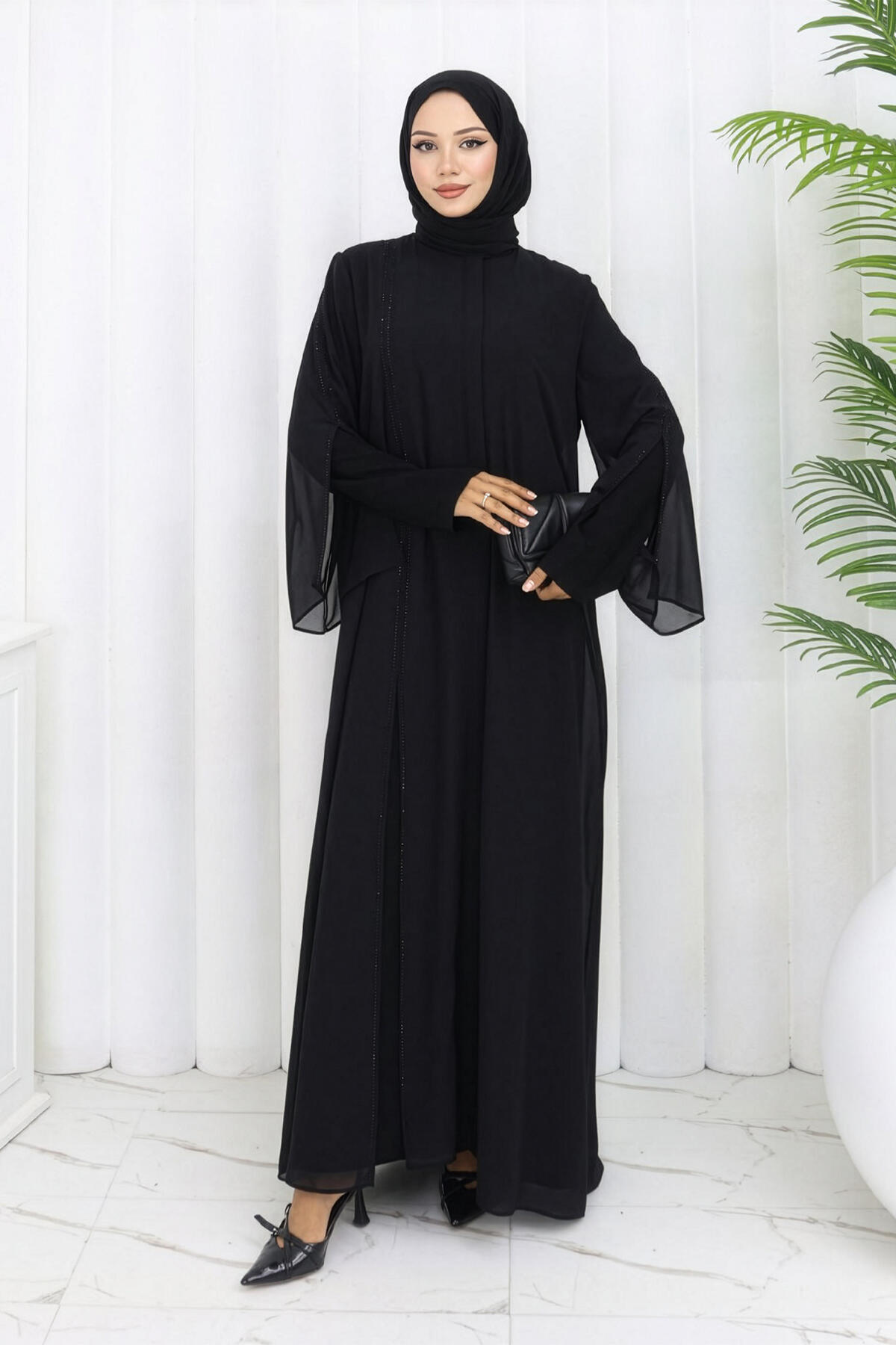 TAŞLI ŞİFON FERACE