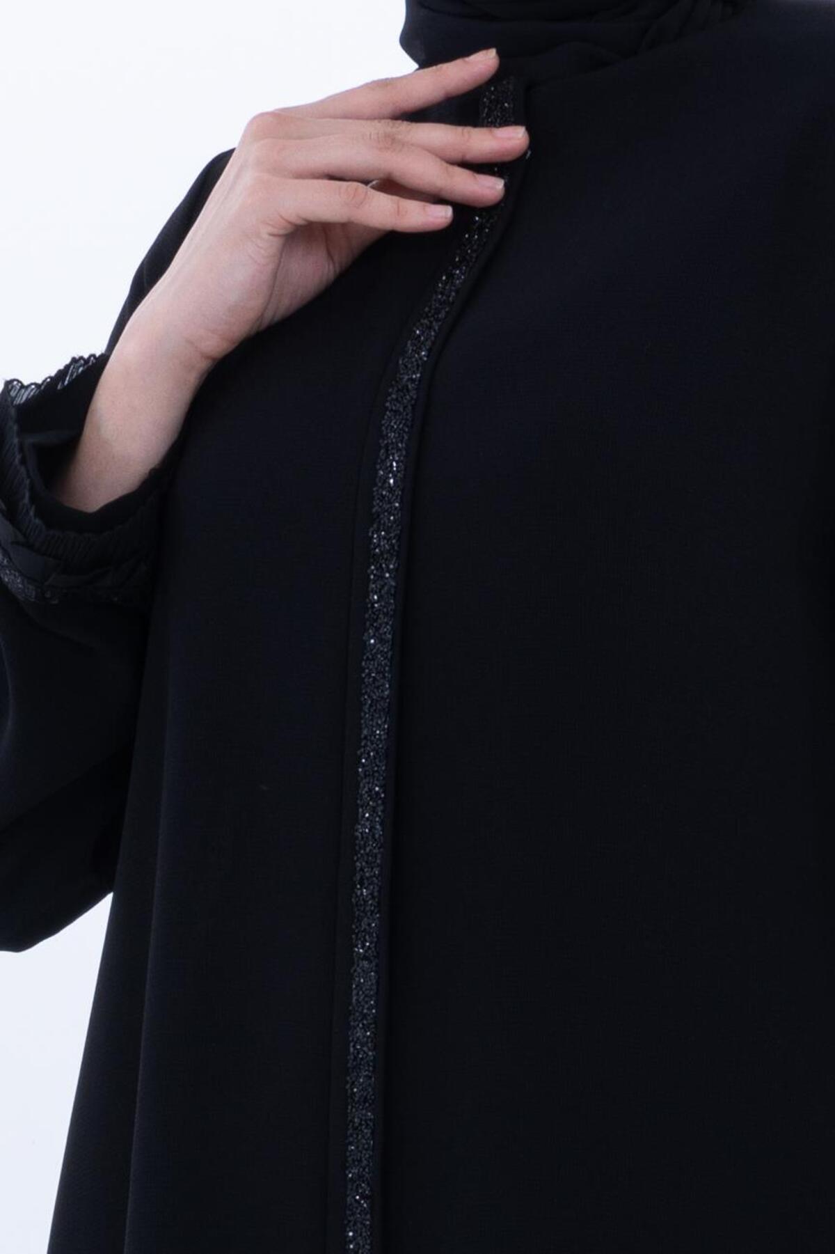 PALETLİ TAŞLI KOL DETAYLI FERACE PALETLİ TAŞLI KOL DETAYLI FERACE