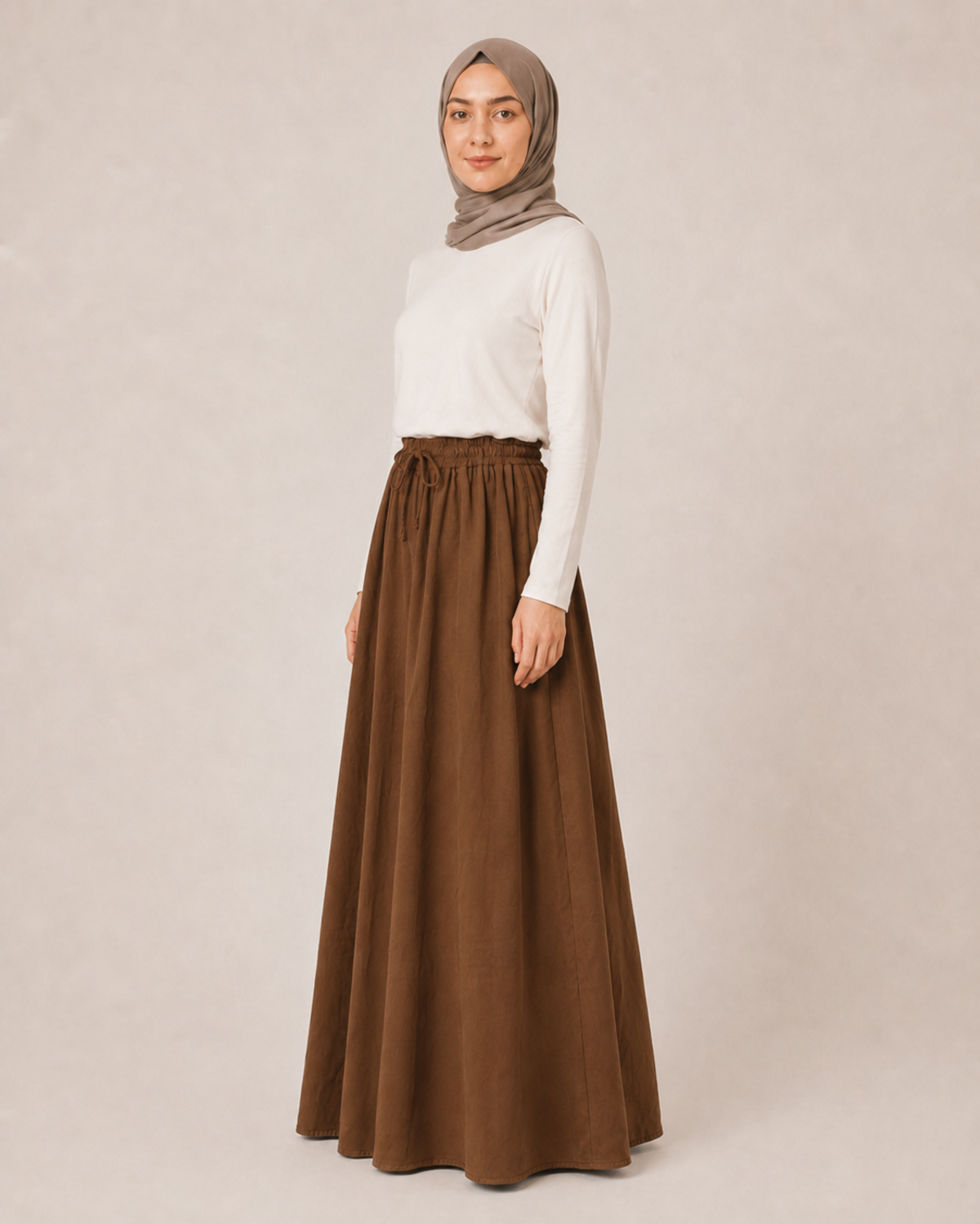 LASTİKLİ TENCEL ETEK