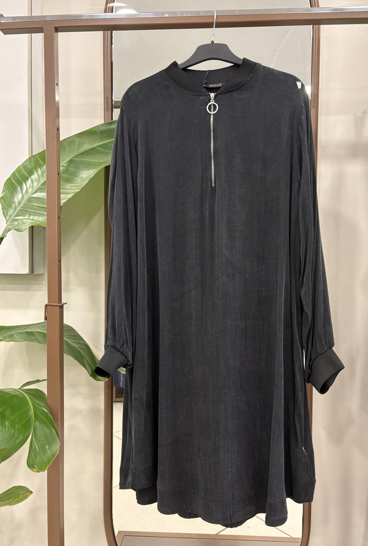 YARIM FERMUARLI KUPRA TUNİK