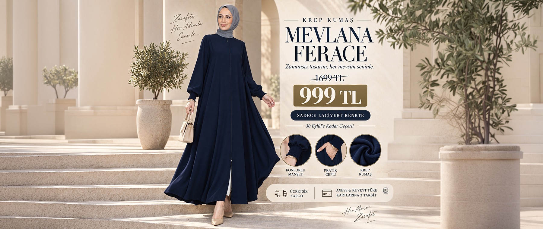 Lacivert Renk Ferace 999 TL