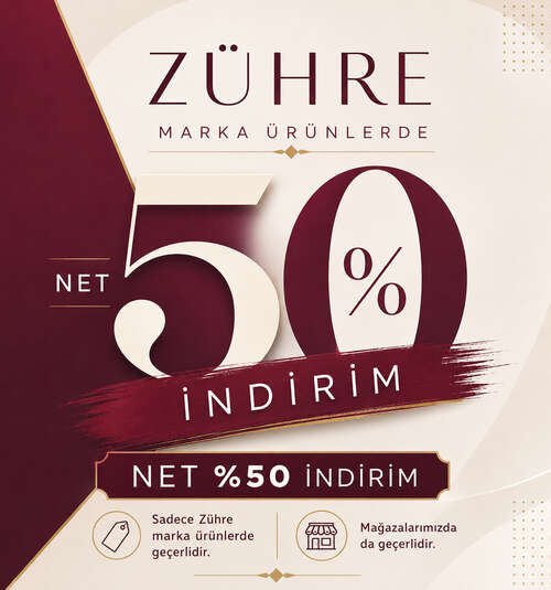 Zühre Marka Ürünlerde Net %50 İndirim